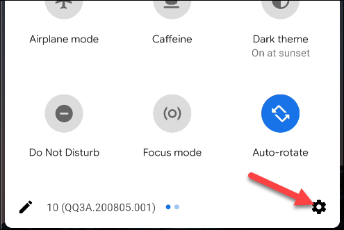 Tap the Gear icon to open Settings.