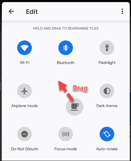 android drag toggle