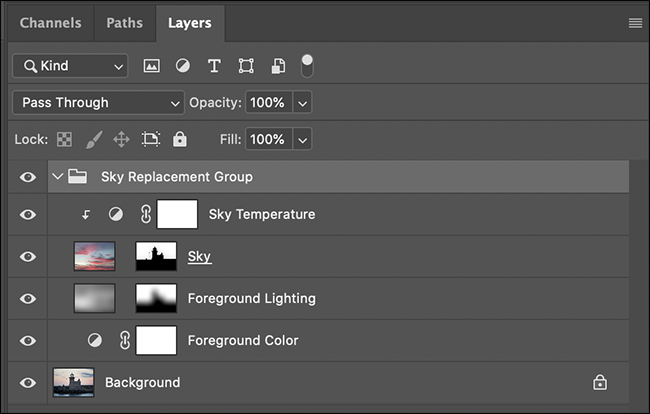 sky replacement layers