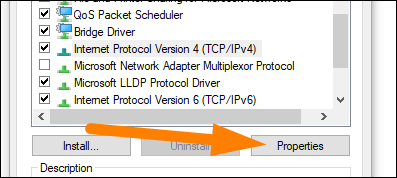 Select Internet Protocol Version 4.