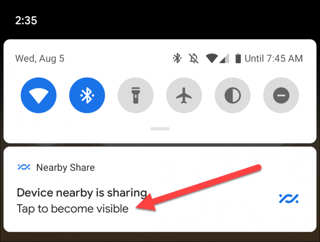 nearby share notification 