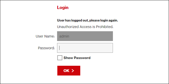 A router Login page.