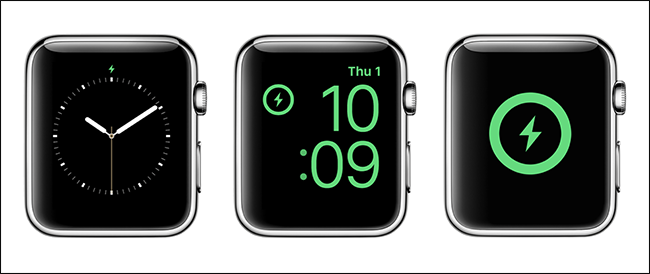 apple watch green lighting bolt charging