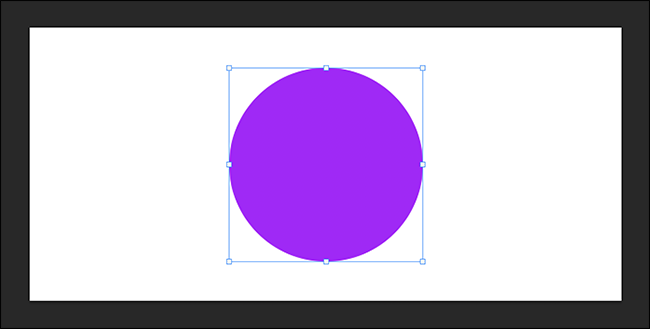 free transform active around a purple circle