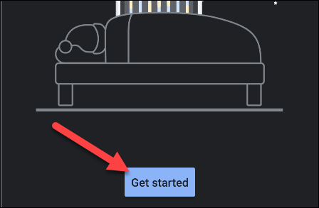 Tap Get Started in the Bedtime app.