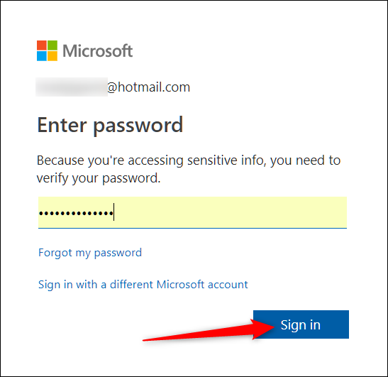 Sign In to your Microsoft Account