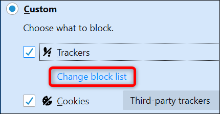 Click Change Block List