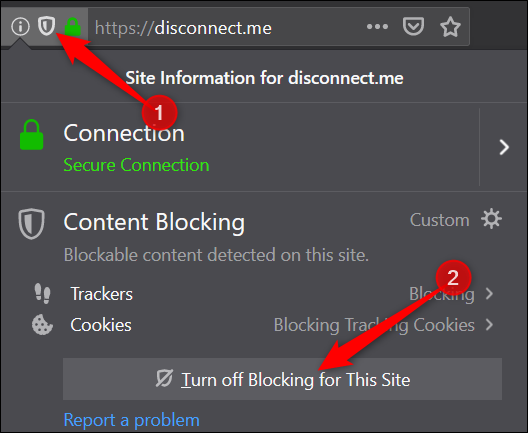 Add a Site as an Exception to Blocking Content