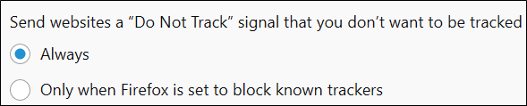 Do Not Track Signal