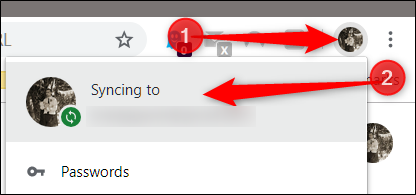 Click your profile picture, then click on Syncing to