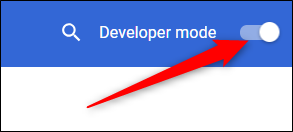 Toggle Developer Mode in Chrome