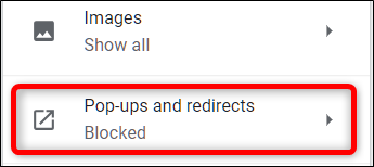 Click Pop-ups and Redirects