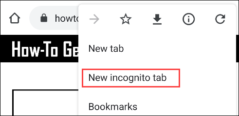Select New Incognito Tab.