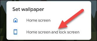 Tap Home Screen or Home and Lock Screen.