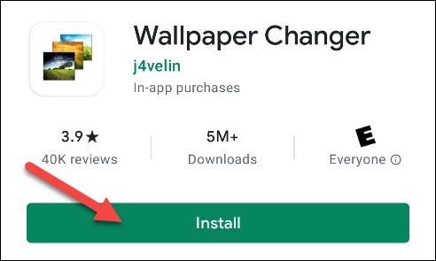 Click or tap Install.