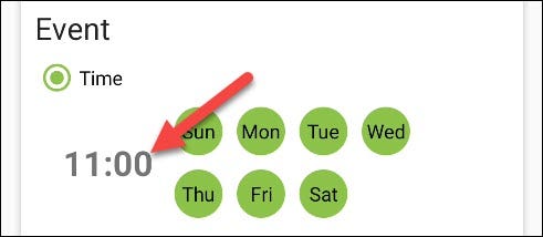 Change the time to 11 a.m.