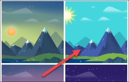 Select the image you want to appear first.