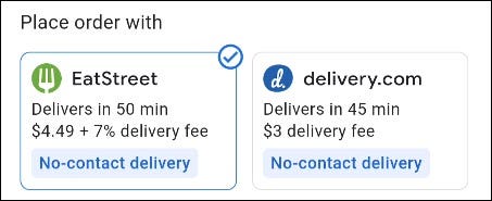 choose a delivery service