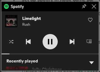 spotify game bar widget