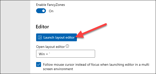 launch layout editor
