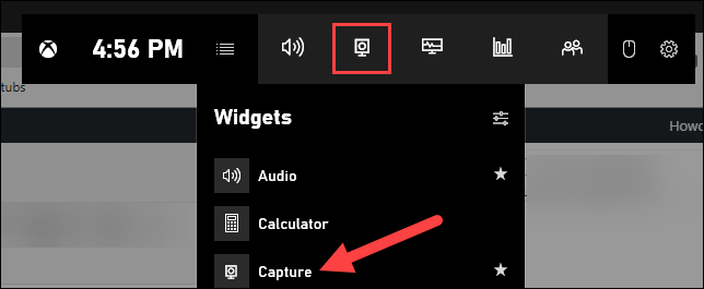 select capture from the menu