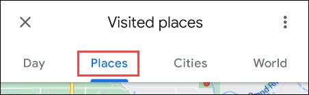 select the Places tab