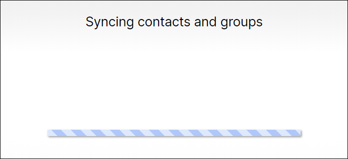 syncing contacts and groups