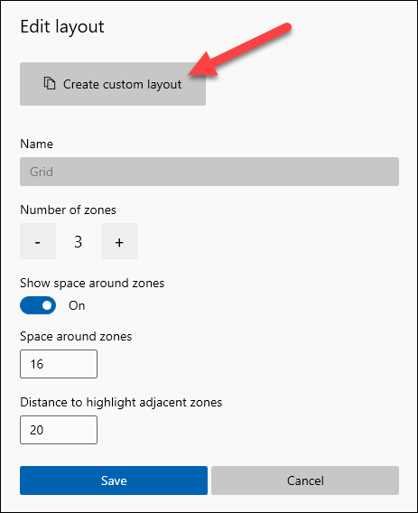 create custom layout