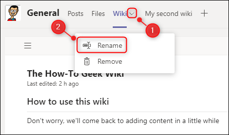 The Rename tab menu option.