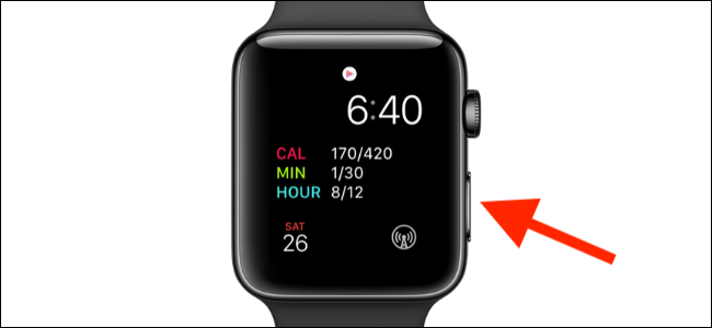 side button indicated on apple watch