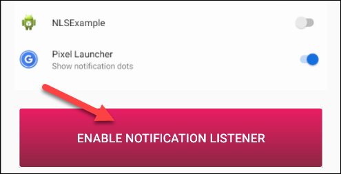 Tap Enable Notification Listener in Awesome Navigator.