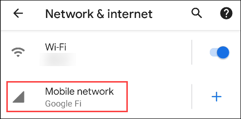 android mobile network data usage