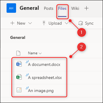 The Files tab showing uploaded documents.