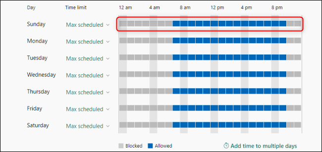 Click the day's schedule you want to edit in the calendar.