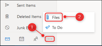 The Files icon on the menu.