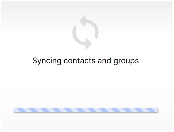 Signal syncing contacts and groups