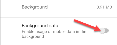 disable background data usage