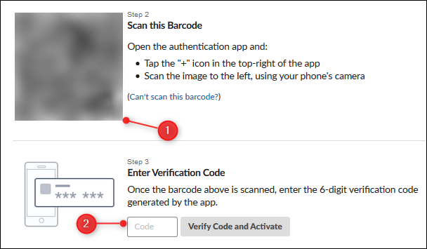 The QR code image, and verification code textbox
