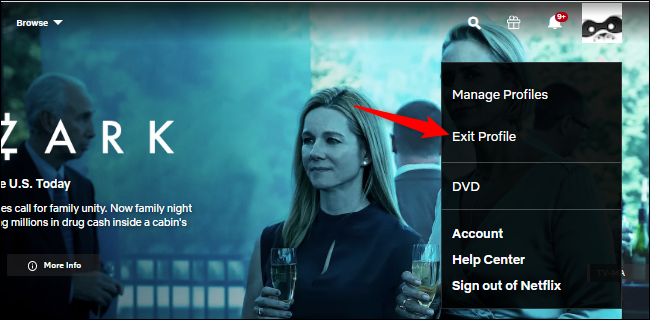 Signing out of a Netflix profile