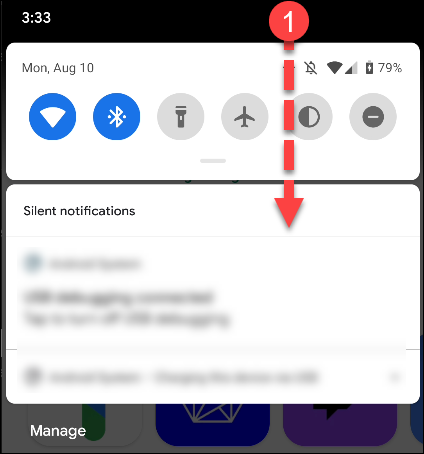 android notification panel