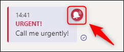 A message marked as Urgent in a chat.