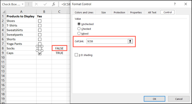 Cell Link with reference