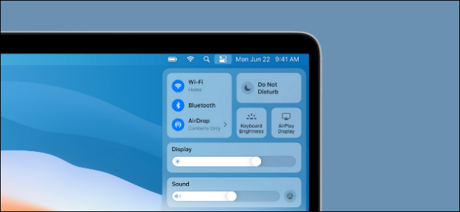 The new Control Center on macOS Big Sur.