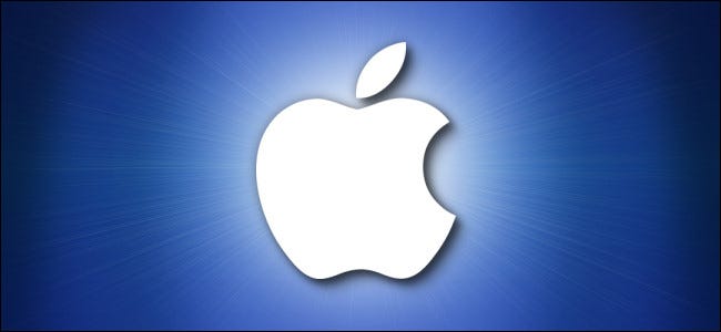 Apple Logo on Blue background