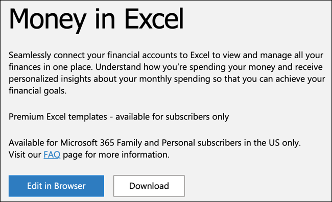 Click Download for Money In Excel