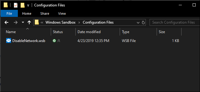 configuration files in file explorer