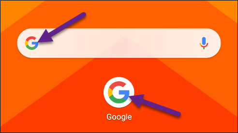 Tap the Google logo.