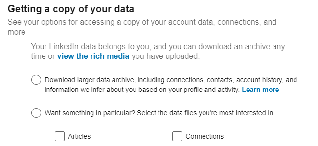 LinkedIn Data Management