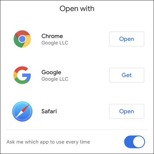 Selecting a Browser in Gmail for iOS