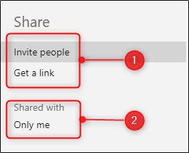 The Share menu in PowerPoint. 
